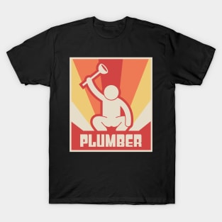 Vintage Style Plumber Poster T-Shirt